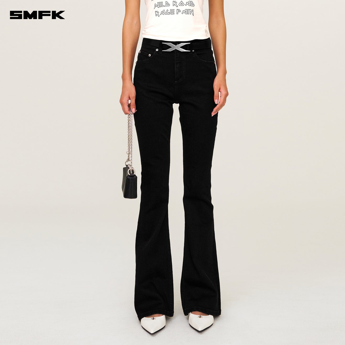 COMPASS Classic Flared Jeans Wilderness Black