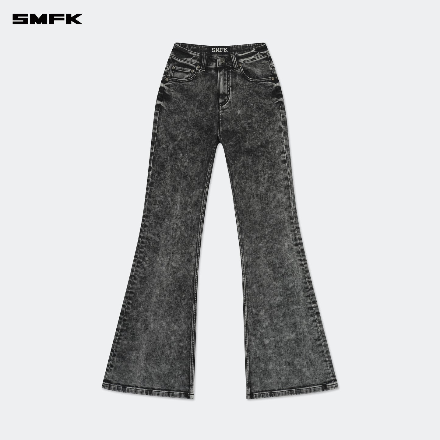 FUTURE MIRAGE Snowflake Flared Jeans Ash Gray