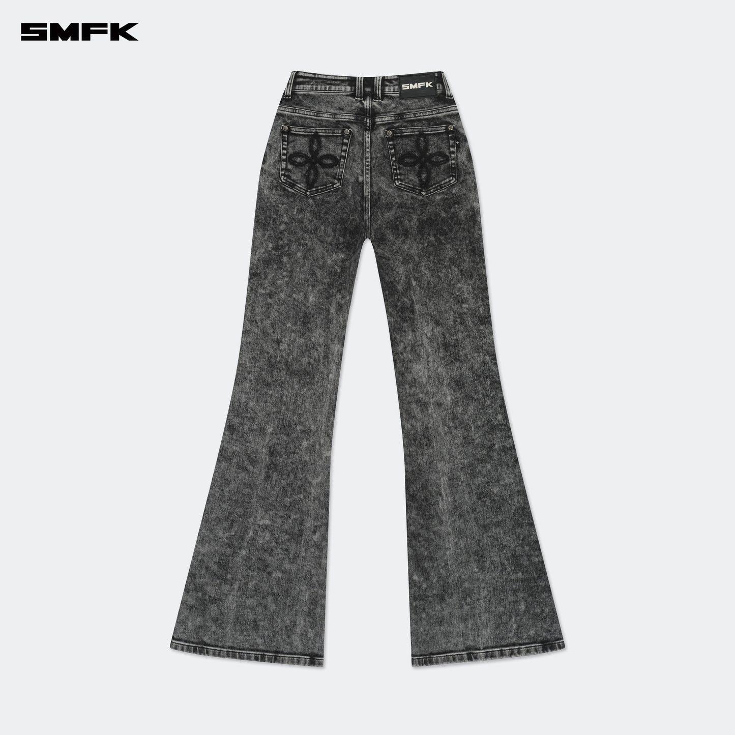 FUTURE MIRAGE Snowflake Flared Jeans Ash Gray