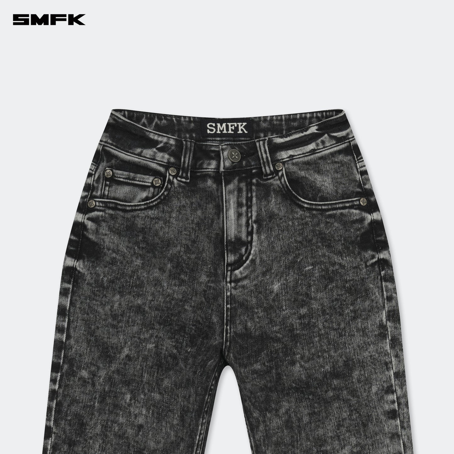 FUTURE MIRAGE Snowflake Flared Jeans Ash Gray