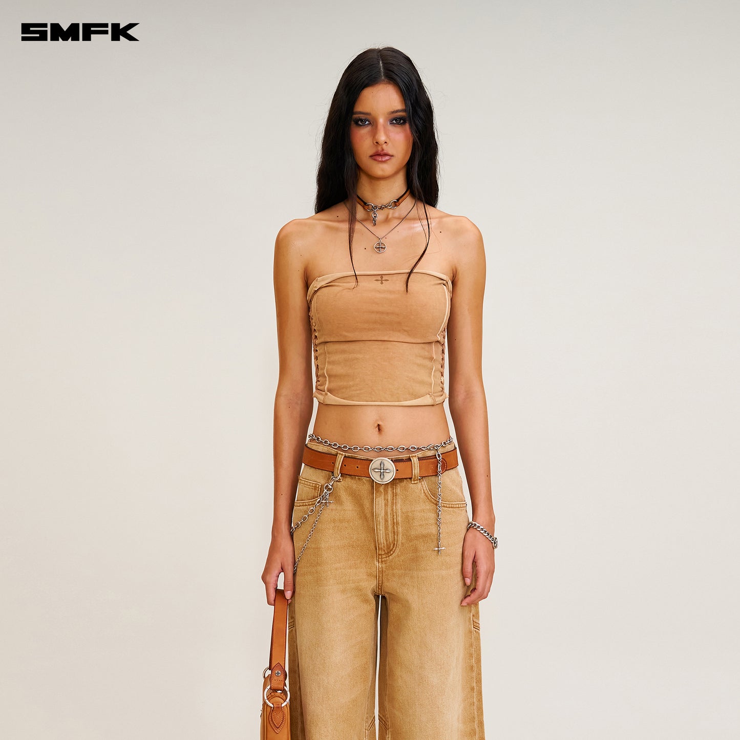 COMPASS MODE TOWER Denim Pants Grassland Khaki