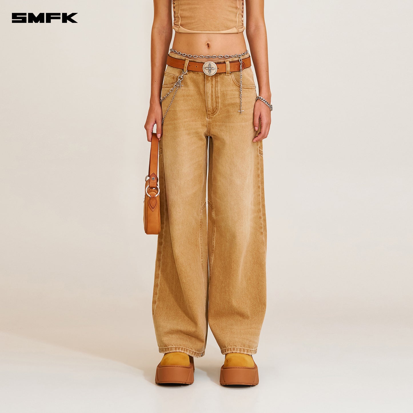 COMPASS MODE TOWER Denim Pants Grassland Khaki