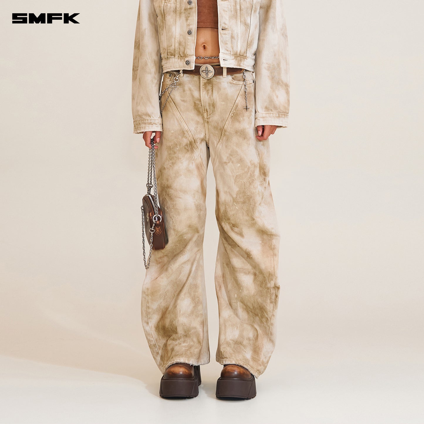 RAGE WILD ARC Denim Pants Wild Brown