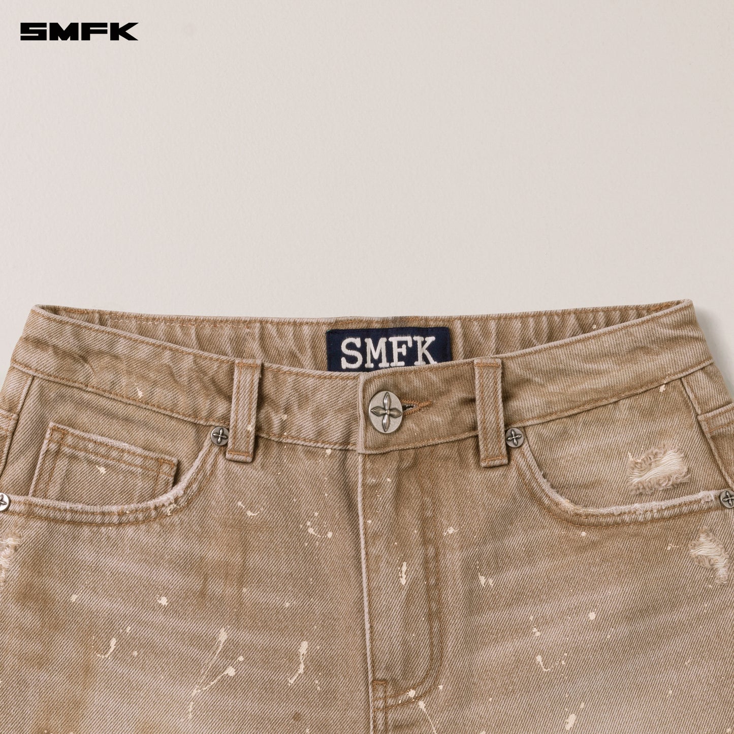 RAGE WILD Denim Shorts Wild Cowboy Brown
