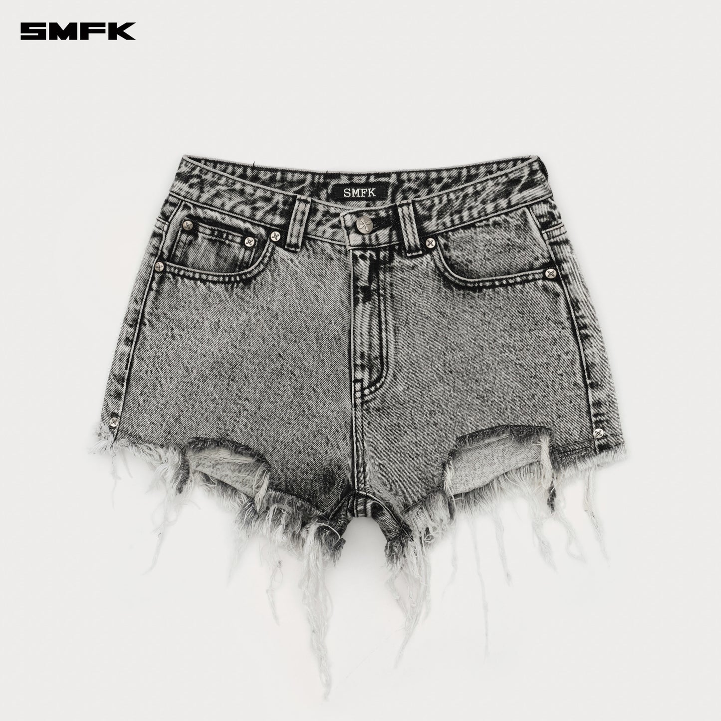COMPASS Classic Wild Denim Shorts Ash Gray