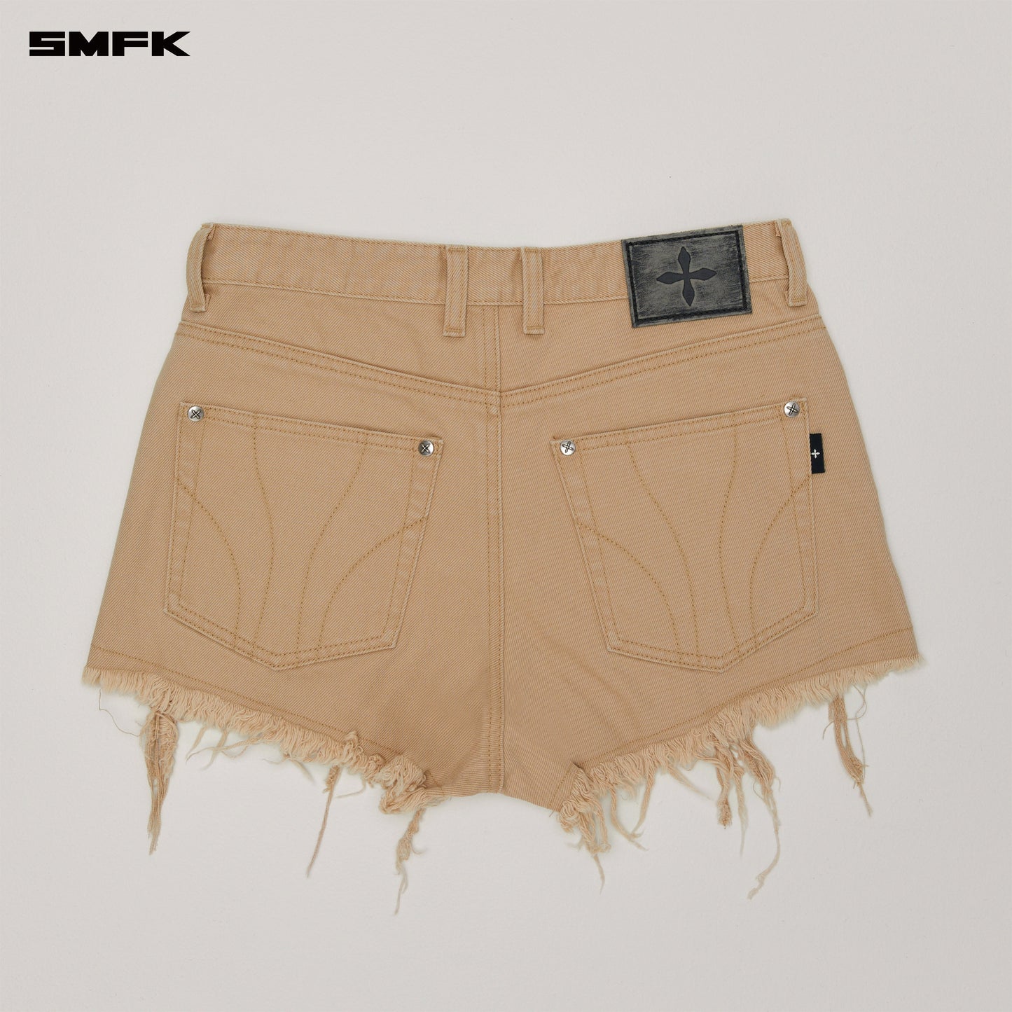 COMPASS WILD Denim Shorts Sandy Khaki