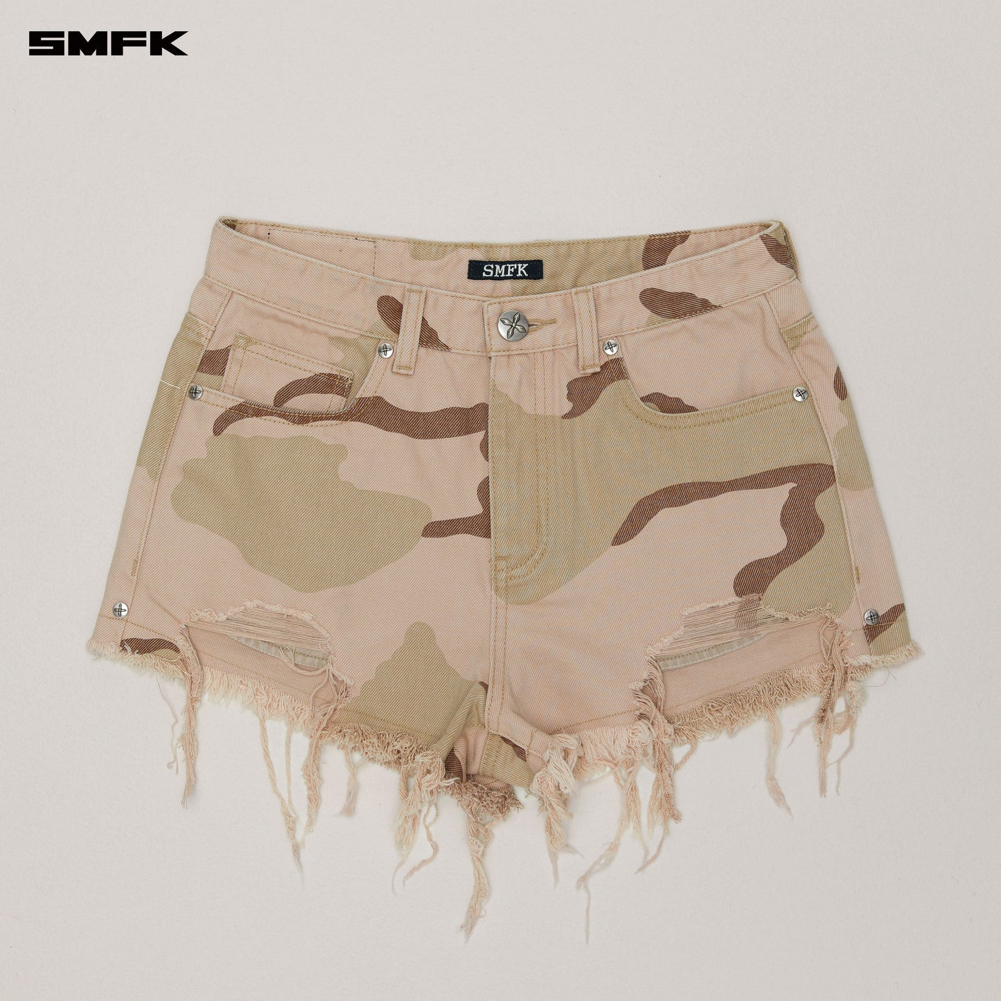 COMPASS WILD Denim Shorts Desert Storm Camo
