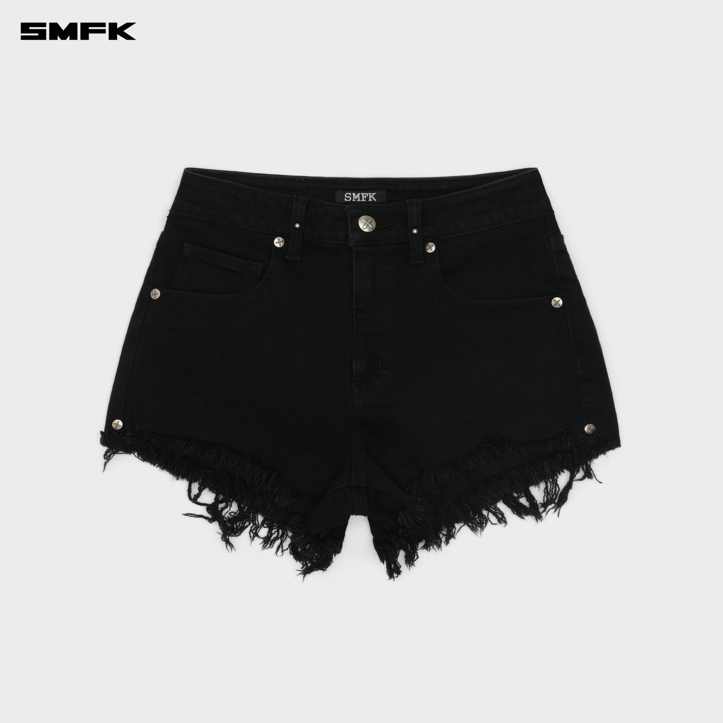 COMPASS WILD ROAD Denim Shorts (Elastic) Wilderness Black