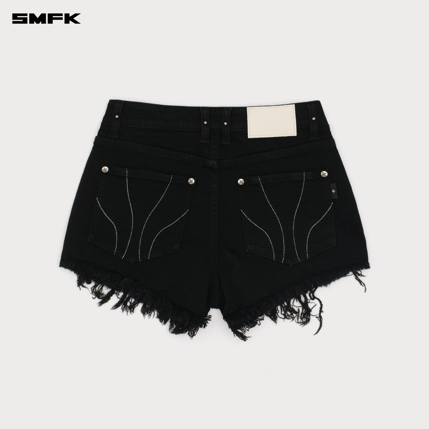 COMPASS WILD ROAD Denim Shorts (Elastic) Wilderness Black