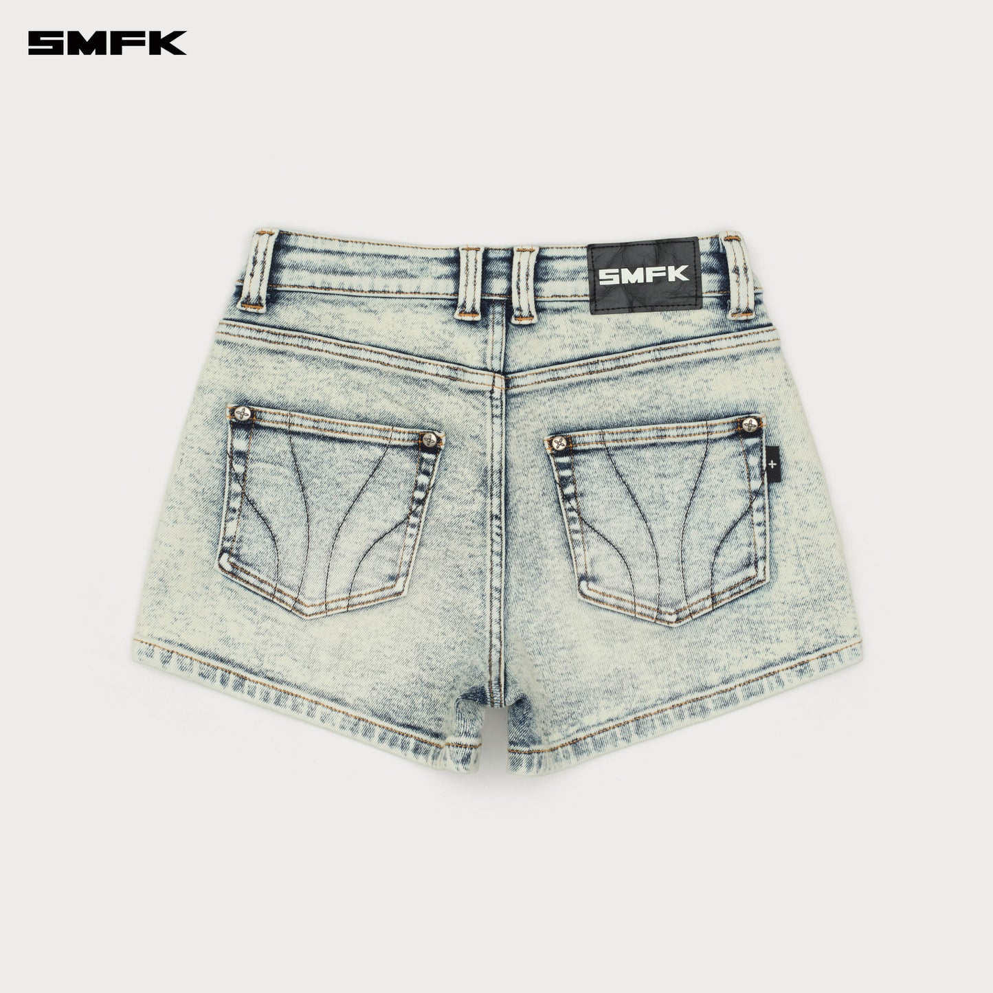 COMPASS DANCER Classic Denim Shorts Snow Blossom
