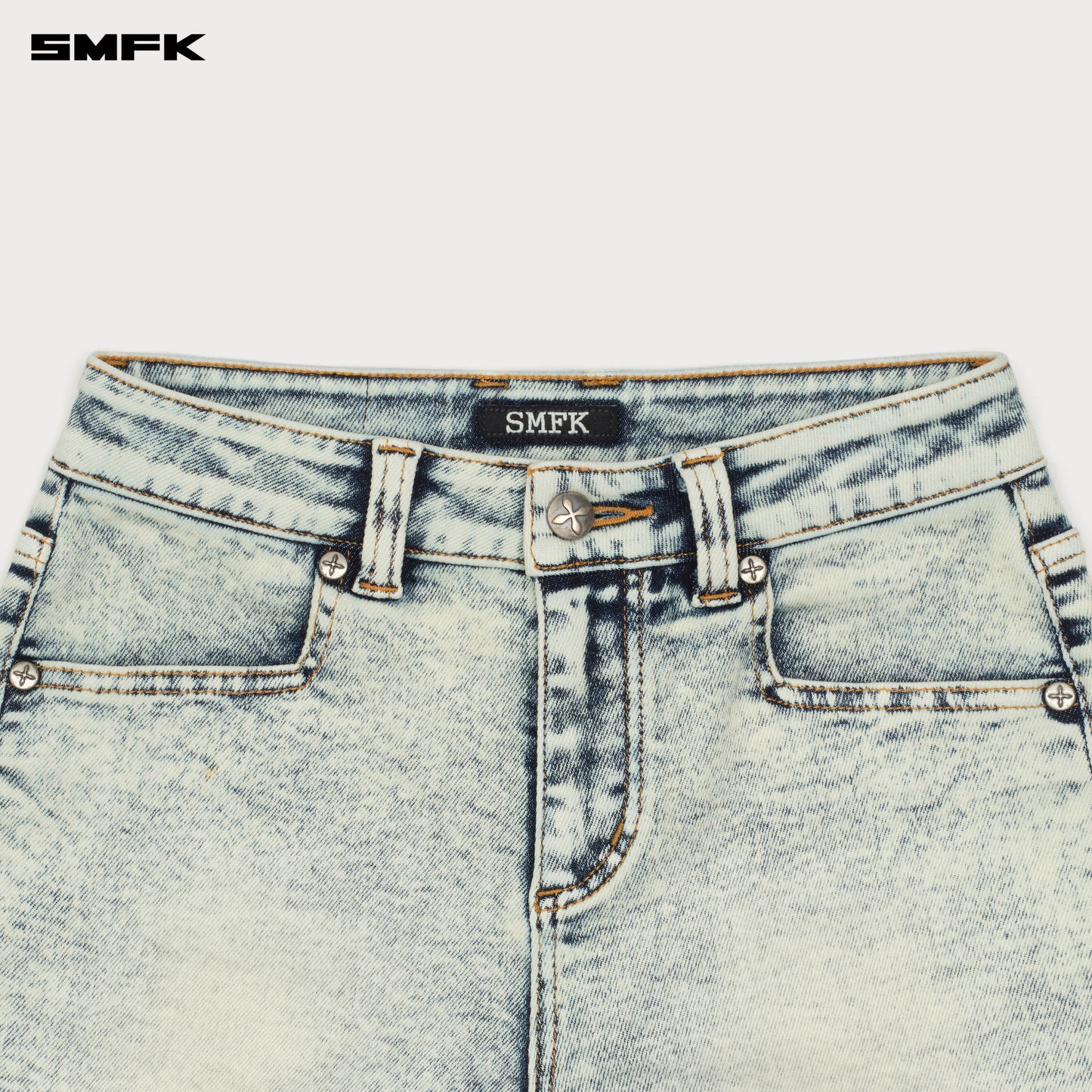 COMPASS DANCER Classic Denim Shorts Snow Blossom
