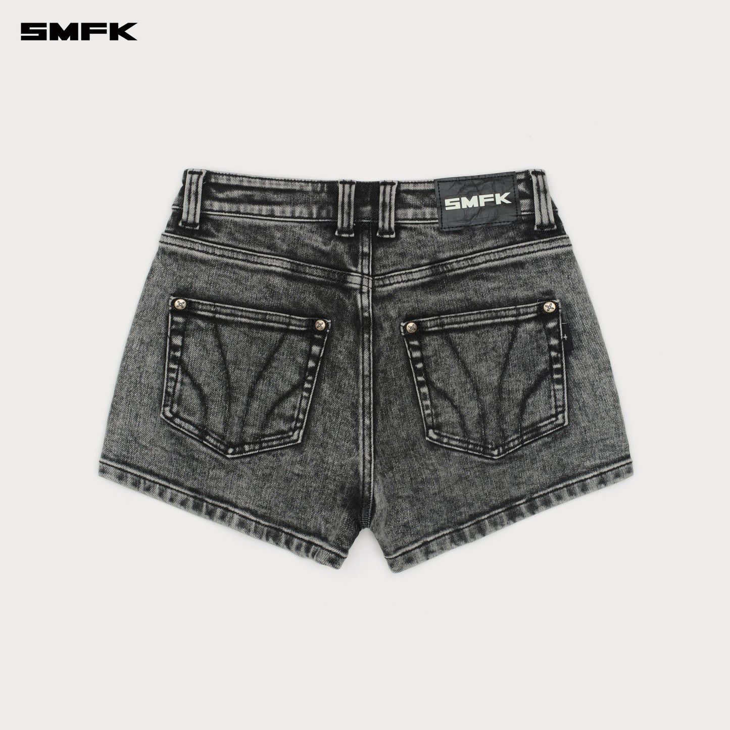 COMPASS DANCER Classic Denim Shorts Ash Gray