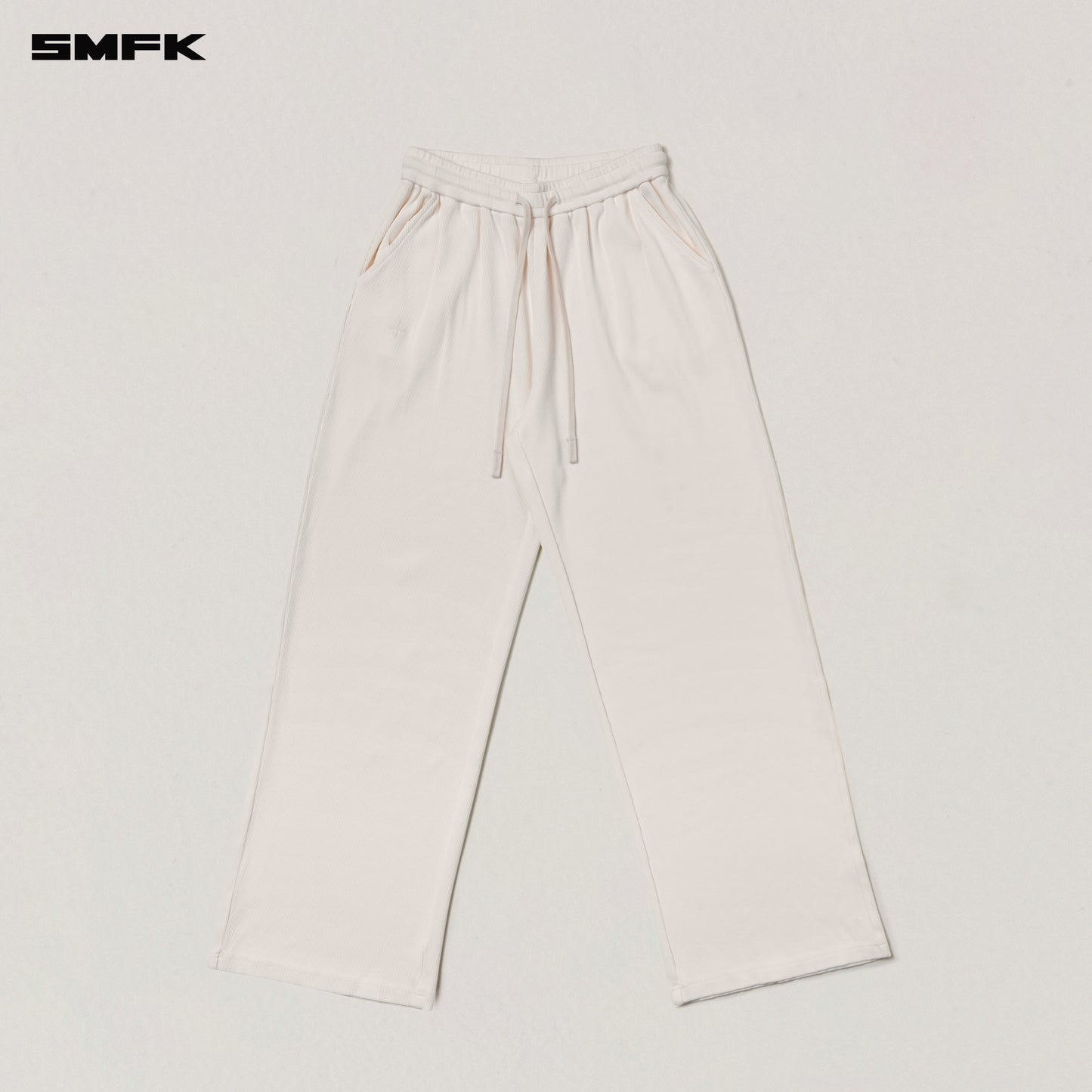 VINTAGE-SAVAGE STRAIGHT SPORTS PANTS/FADE DYE Alpine White