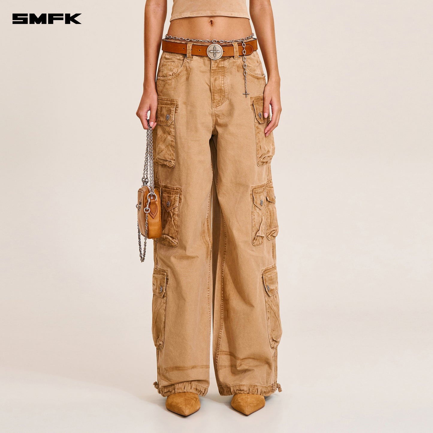 RAGE-WILD ORIGIN HANDCRAFT TOWER CARGO PANTS/GARMENT DYED Sandy Khaki