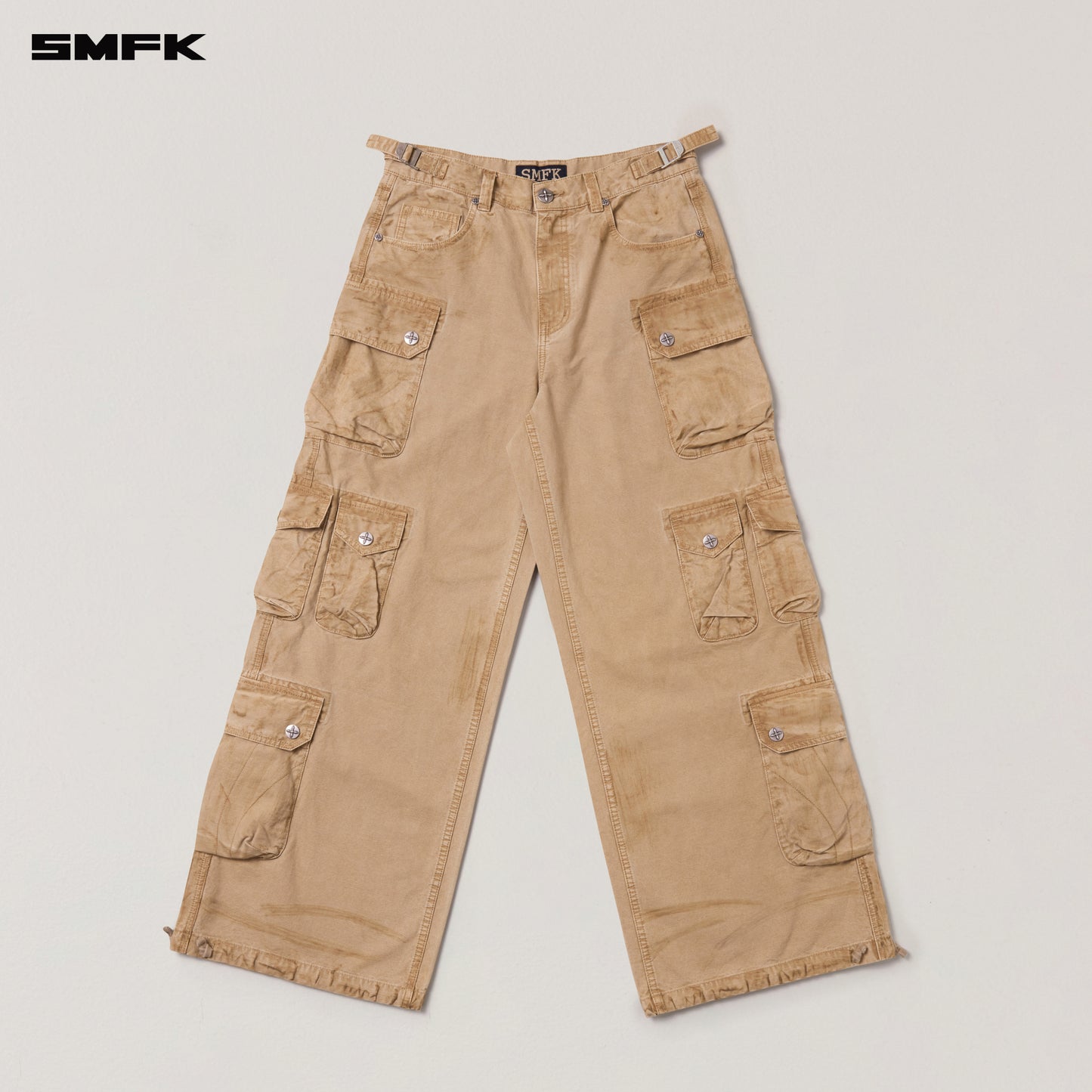 RAGE-WILD ORIGIN HANDCRAFT TOWER CARGO PANTS/GARMENT DYED Sandy Khaki