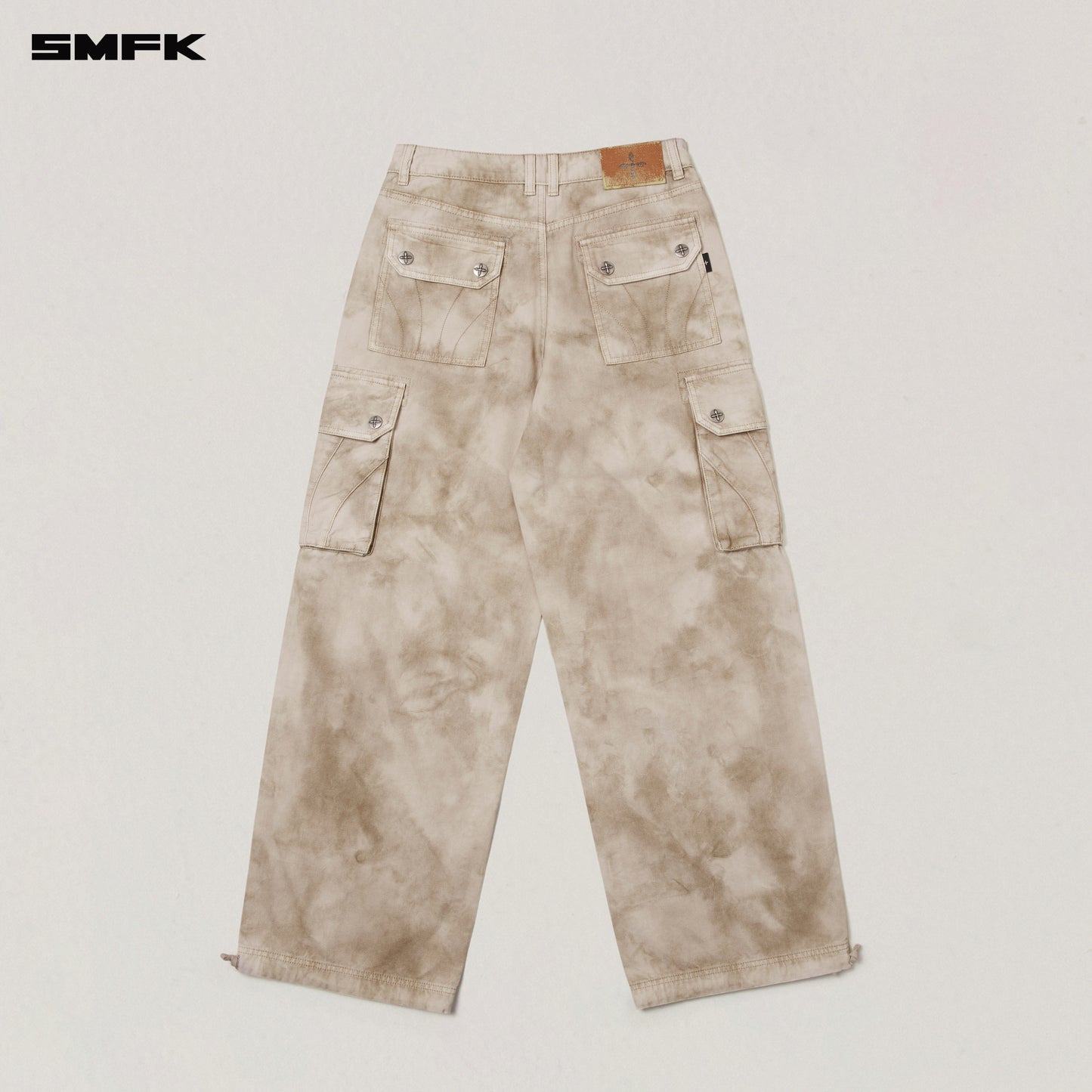RAGE-WILD ORIGIN HANDCRAFT LOOSE STRAIGHT CARGO PANTS/GARMENT DYED Wild Brown