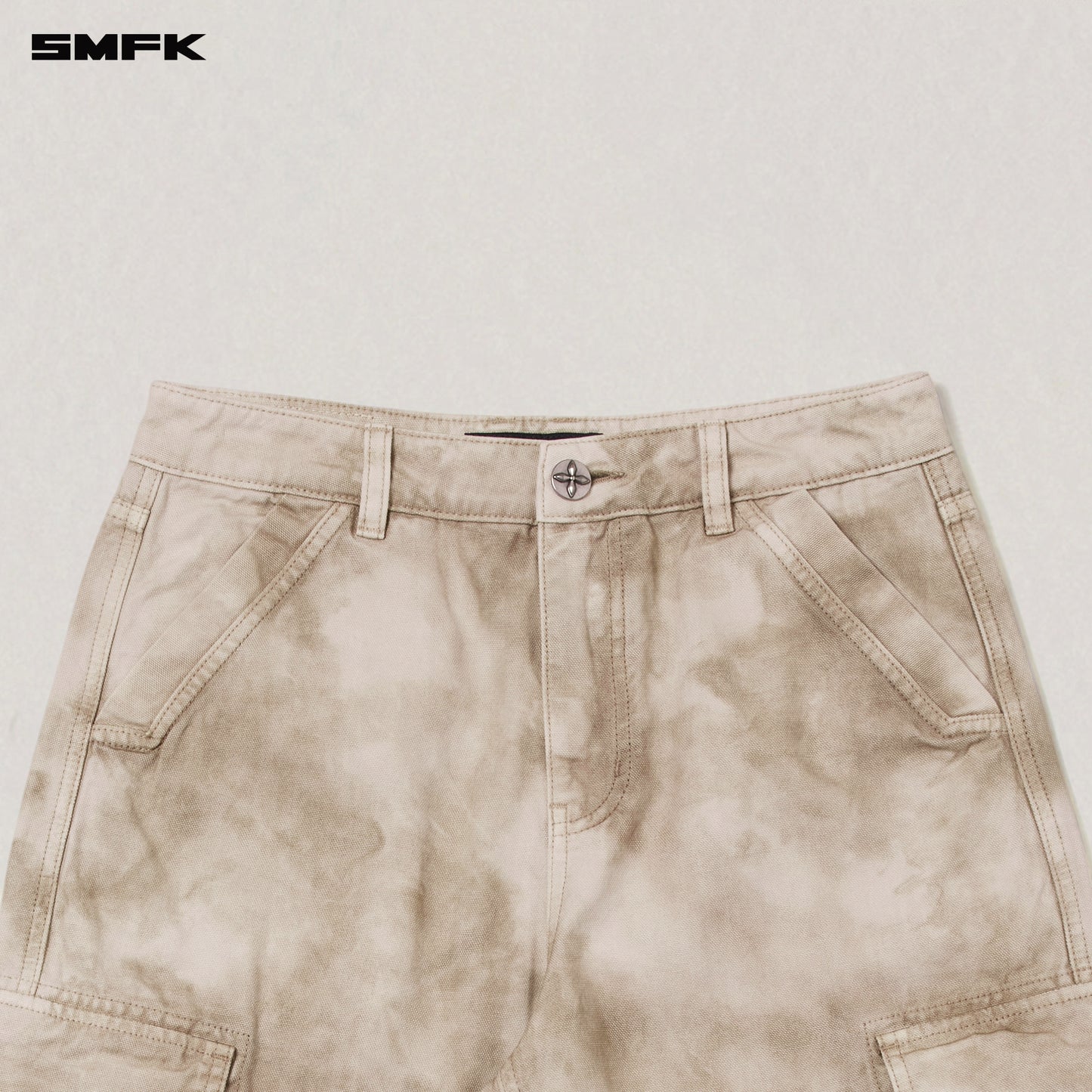 RAGE-WILD ORIGIN HANDCRAFT LOOSE STRAIGHT CARGO PANTS/GARMENT DYED Wild Brown
