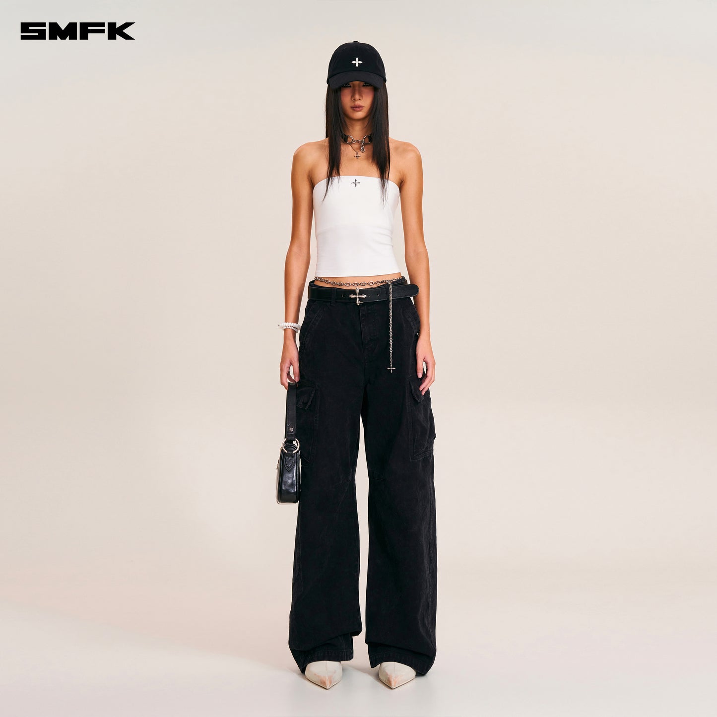 VINTAGE-STORM ONE CUT ARC CARGO PANTS/FADE DYE Wilderness Black