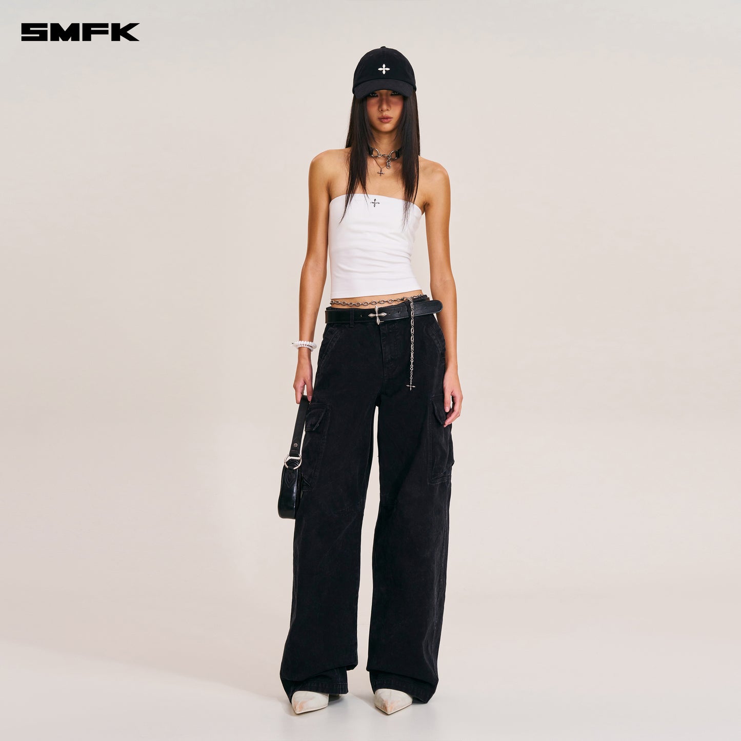 VINTAGE-STORM ONE CUT ARC CARGO PANTS/FADE DYE Wilderness Black