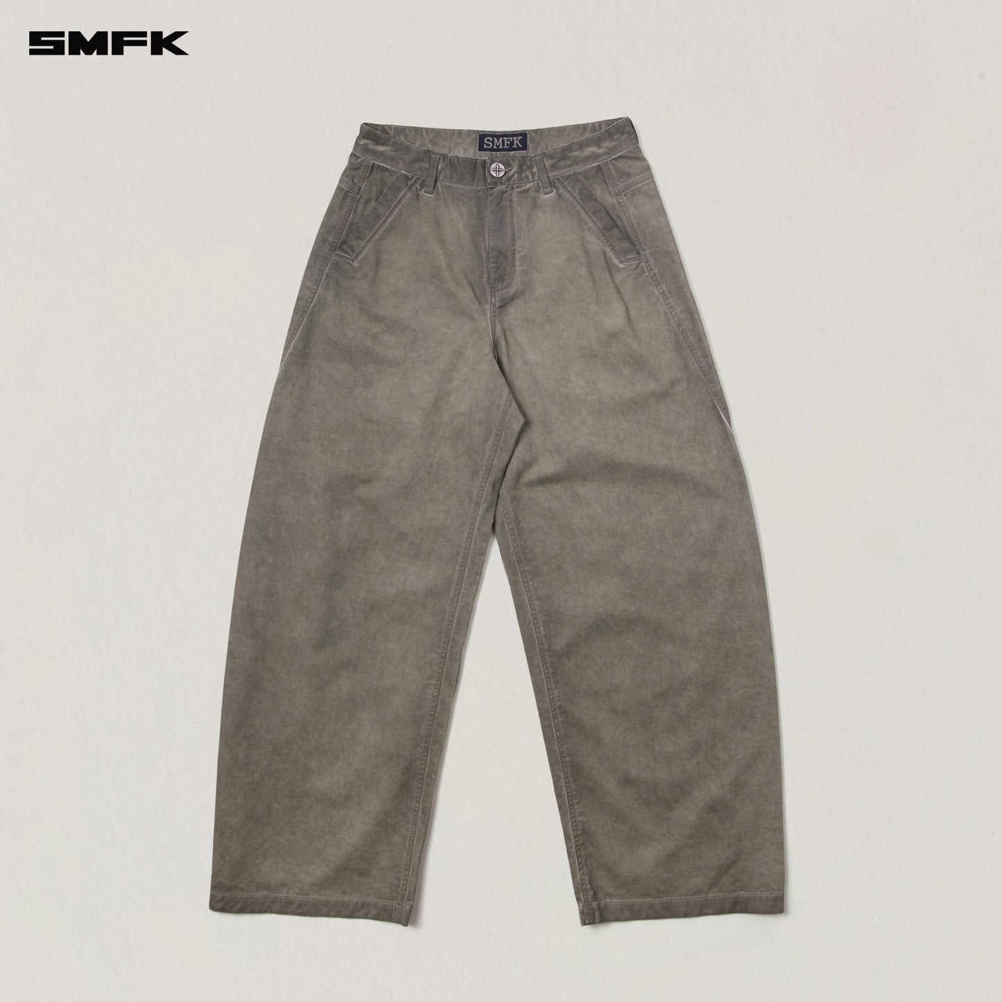 VINTAGE-STORM SPIRAL ARC CARGO PANTS/FADE DYE Wild Brown
