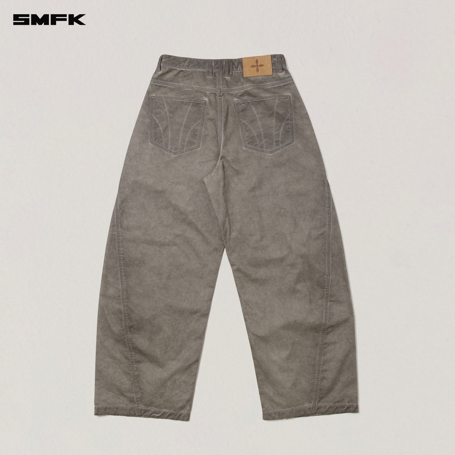 VINTAGE-STORM SPIRAL ARC CARGO PANTS/FADE DYE Wild Brown