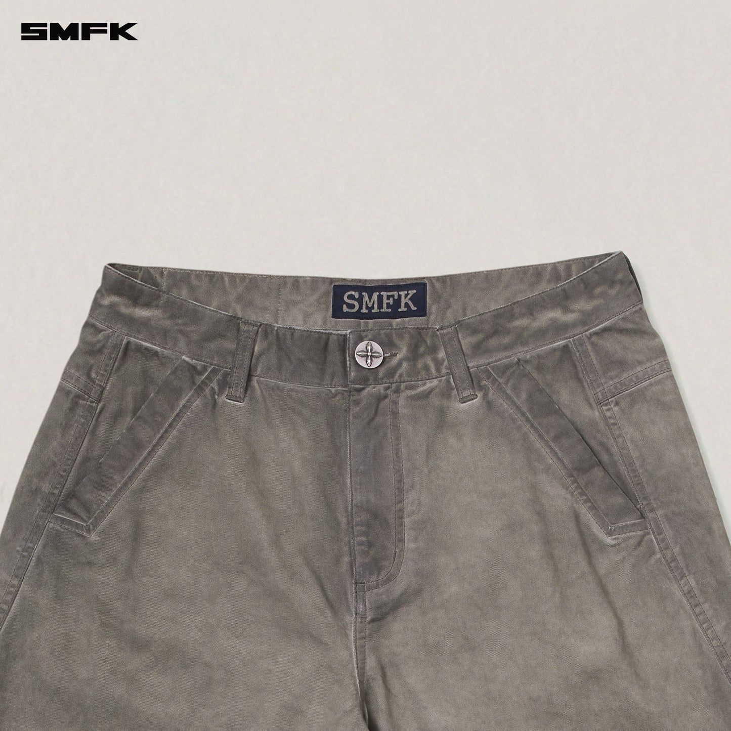 VINTAGE-STORM SPIRAL ARC CARGO PANTS/FADE DYE Wild Brown
