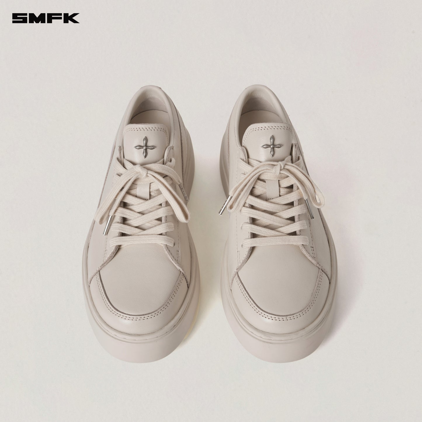 COMPASS ORIGIN LEATHER SNEAKER LOW Alpine White