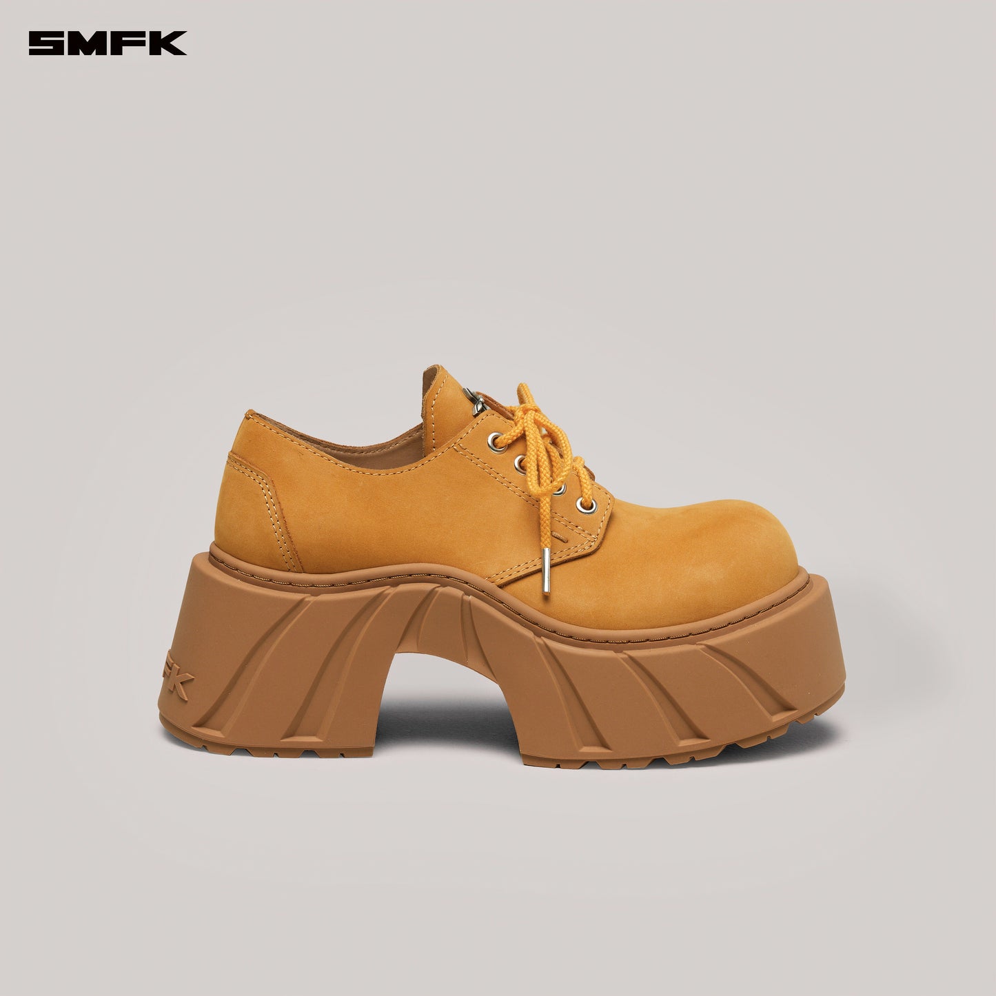 FUTURE MIRAGE Leather High Heel Derby Ginger