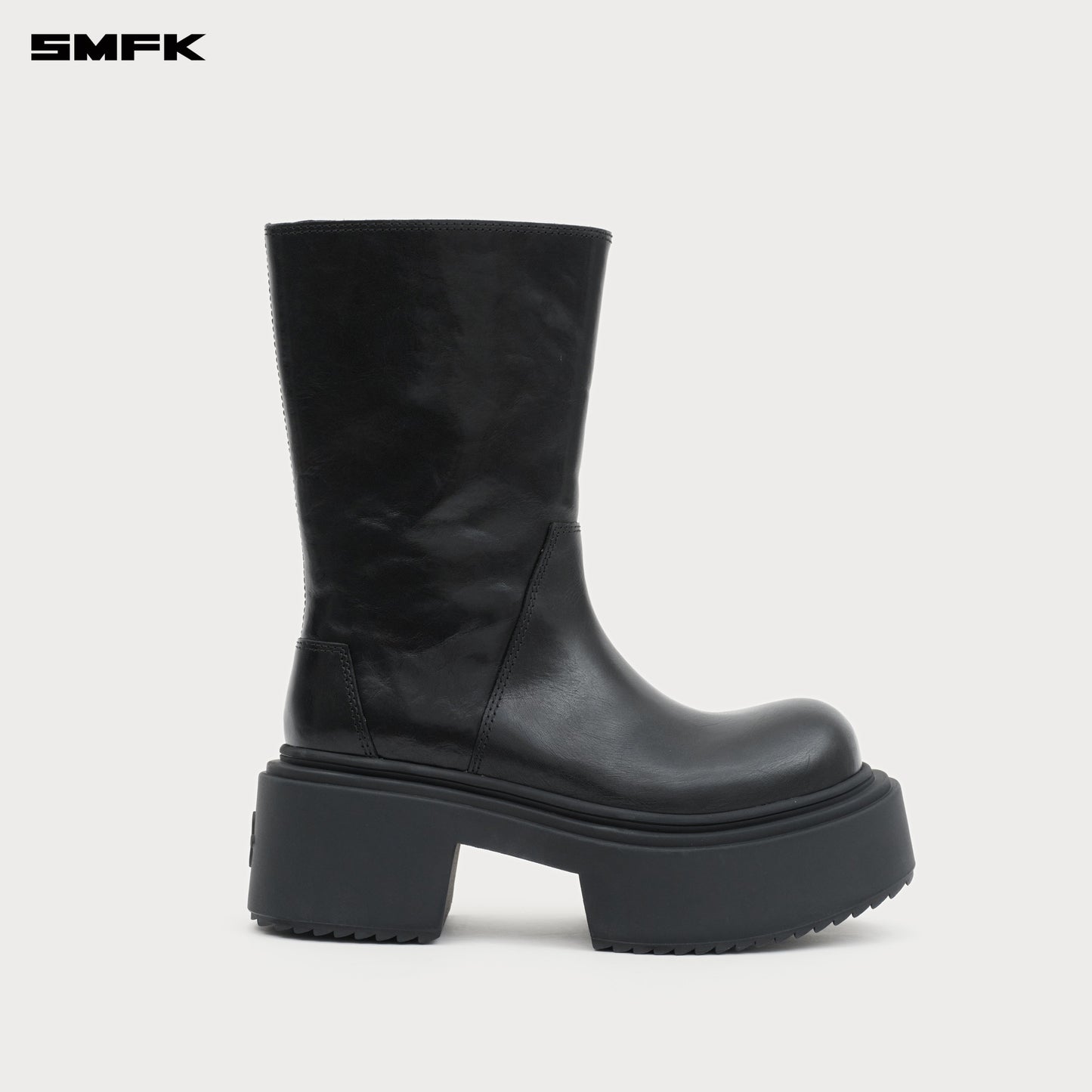 COMPASS MODE Statue Leather Riding Boots Wilderness Black