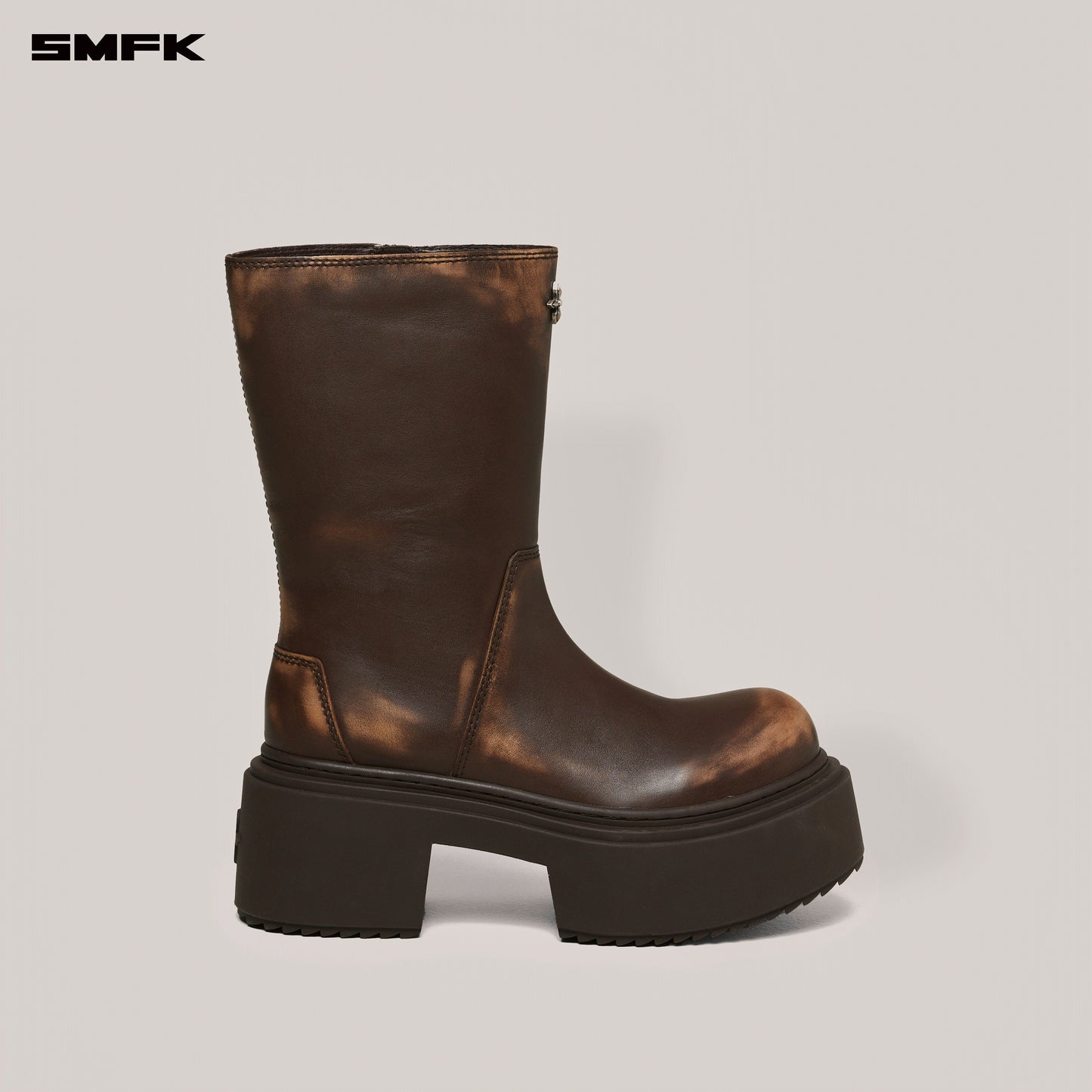 COMPASS Mode Leather Riding Boots:Patina Wild Horse Brown Patina