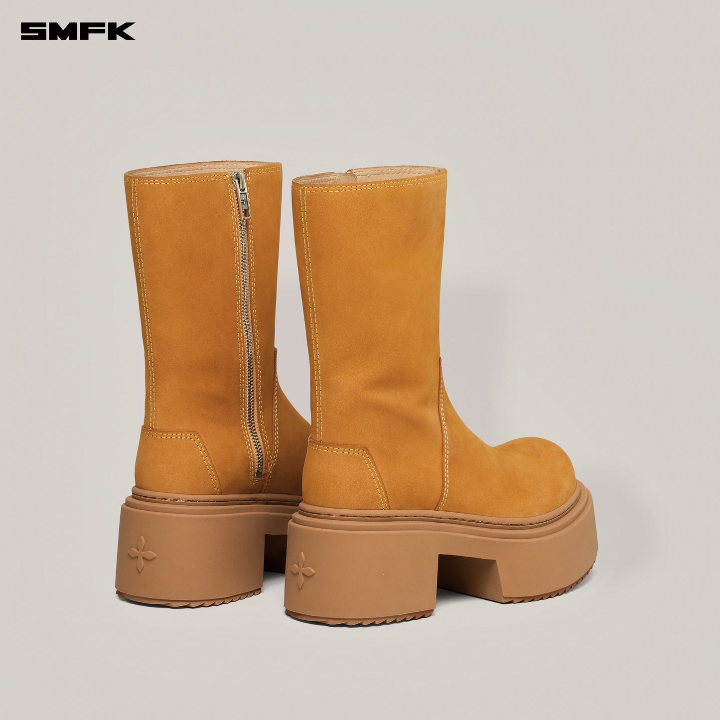 COMPASS Mode Leather Riding Boots Ginger