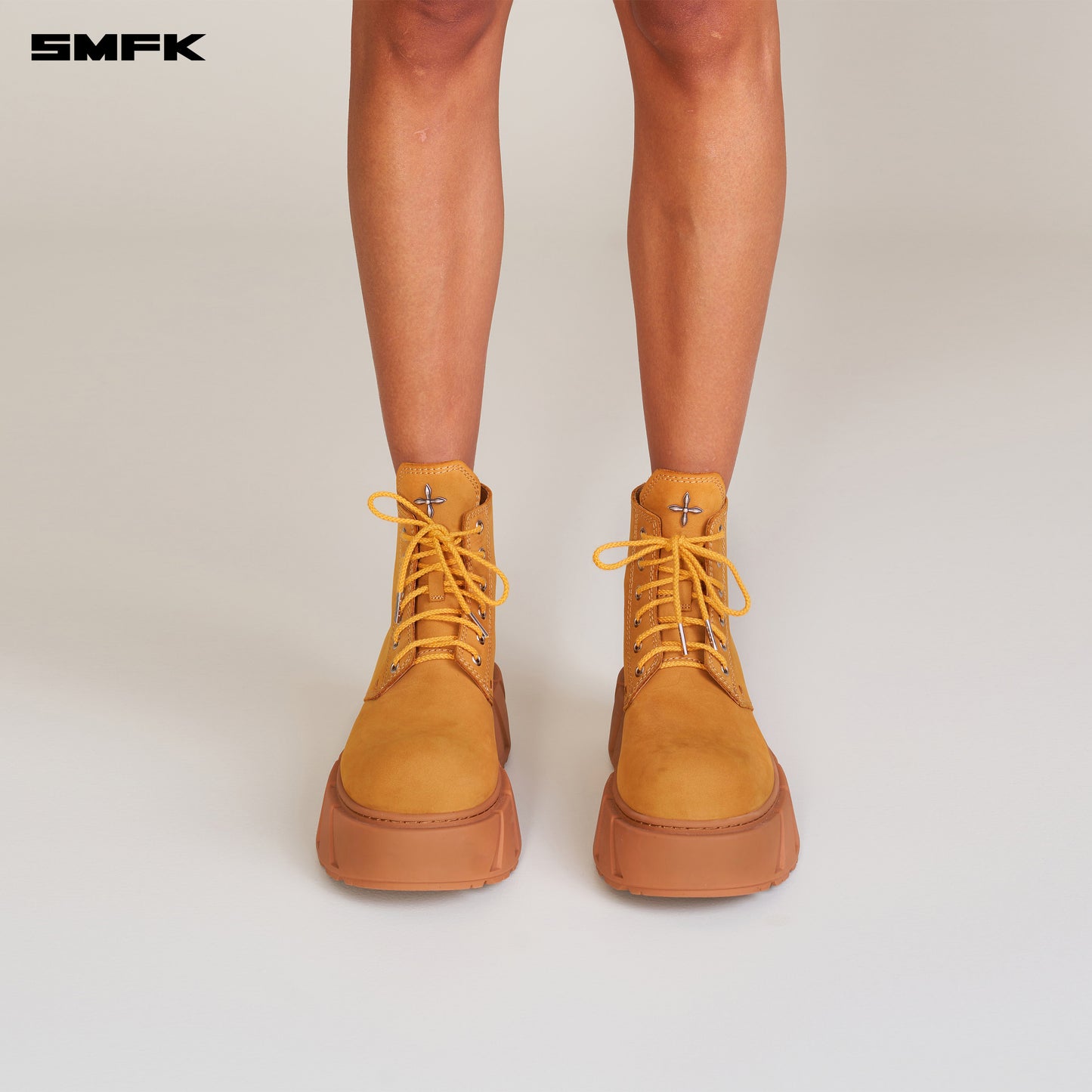 FUTURE MIRAGE Leather Rider Boots Ginger