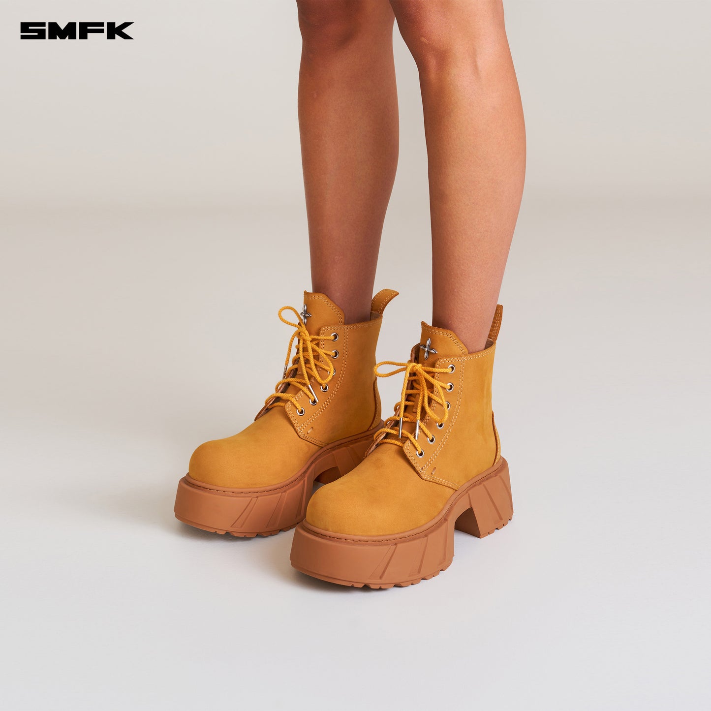 FUTURE MIRAGE Leather Rider Boots Ginger