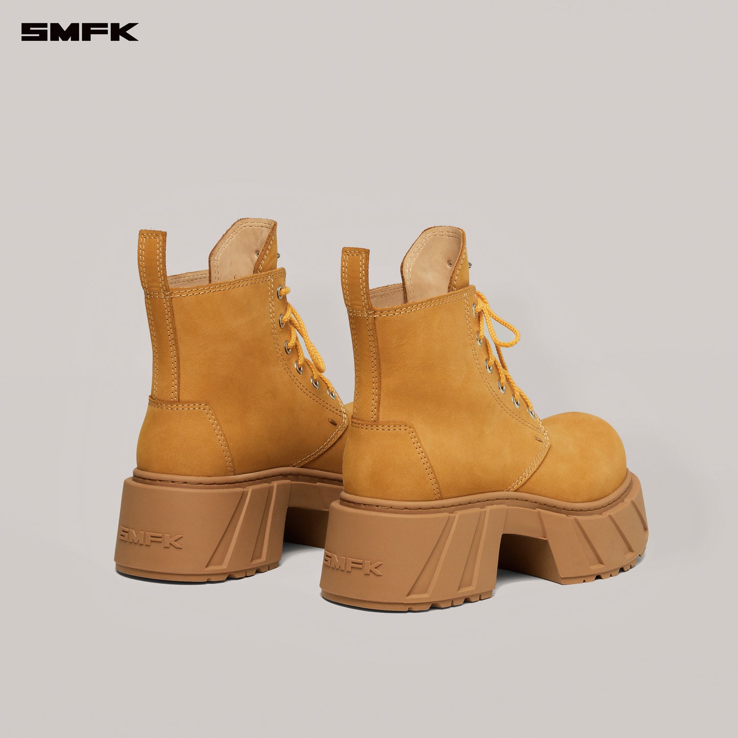FUTURE MIRAGE Leather Rider Boots Ginger