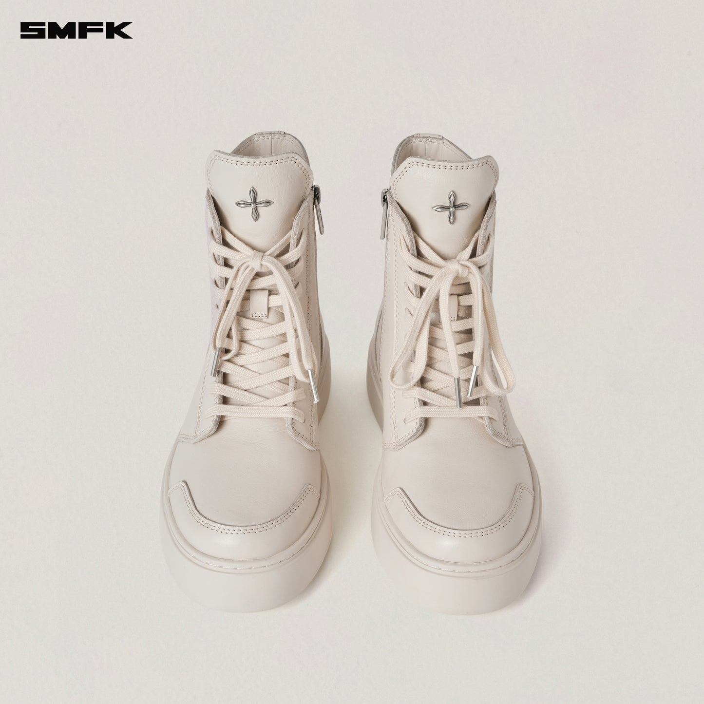 COMPASS RUSH LEATHER SNEAKER/HIGH Alpine White