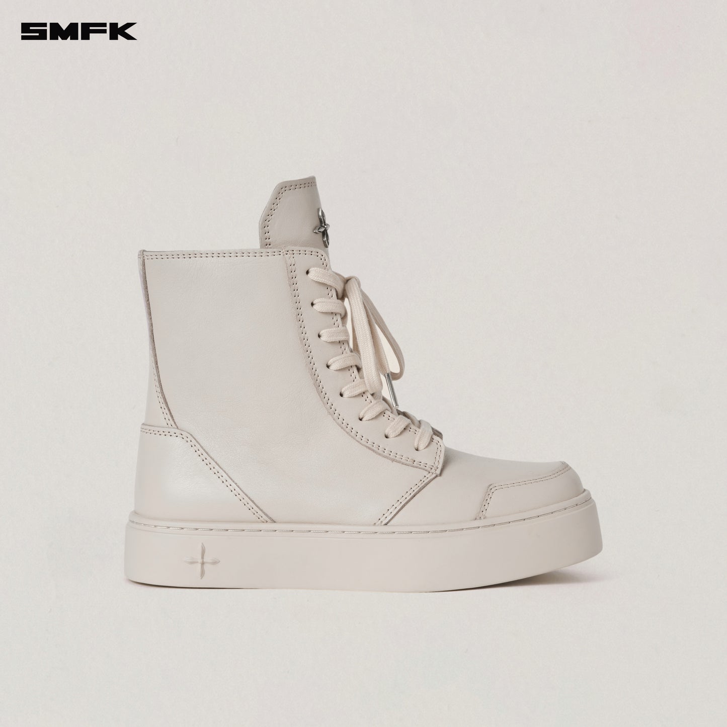 COMPASS RUSH LEATHER SNEAKER/HIGH Alpine White