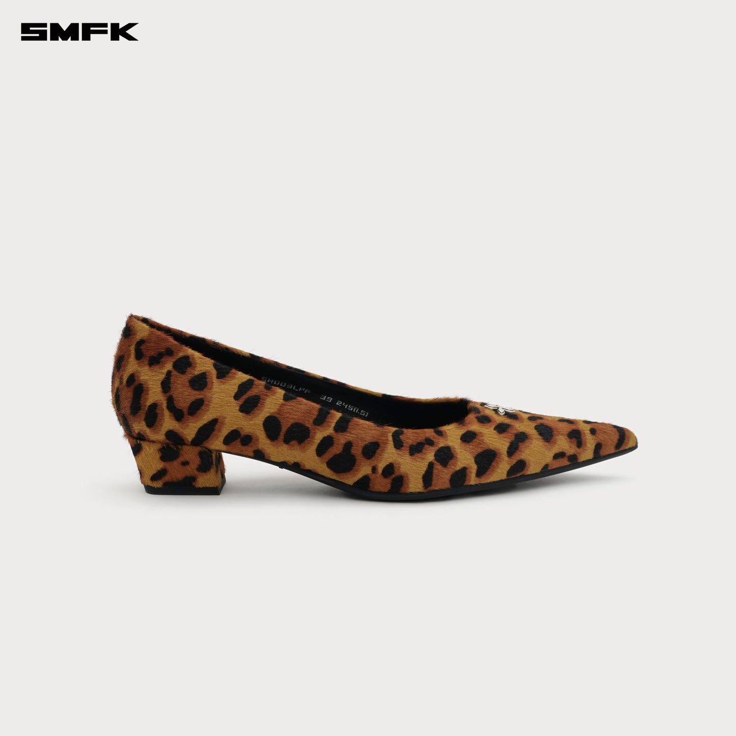 COMPASS RIVET Classic Fur High Heels 3cm Natural Leopard