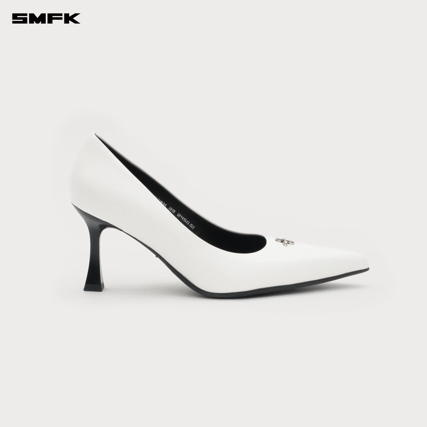 COMPASS RIVET Classic High Heels 8cm Alpine White