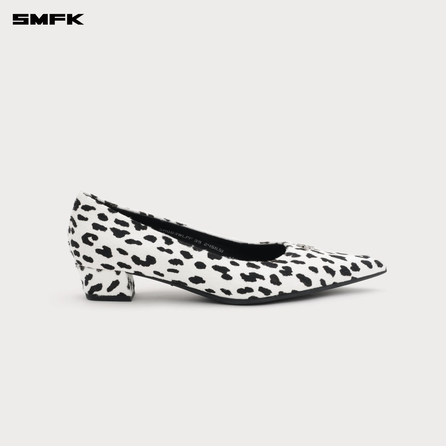 COMPASS RIVET Classic Fur High Heels 3cm Snow Leopard
