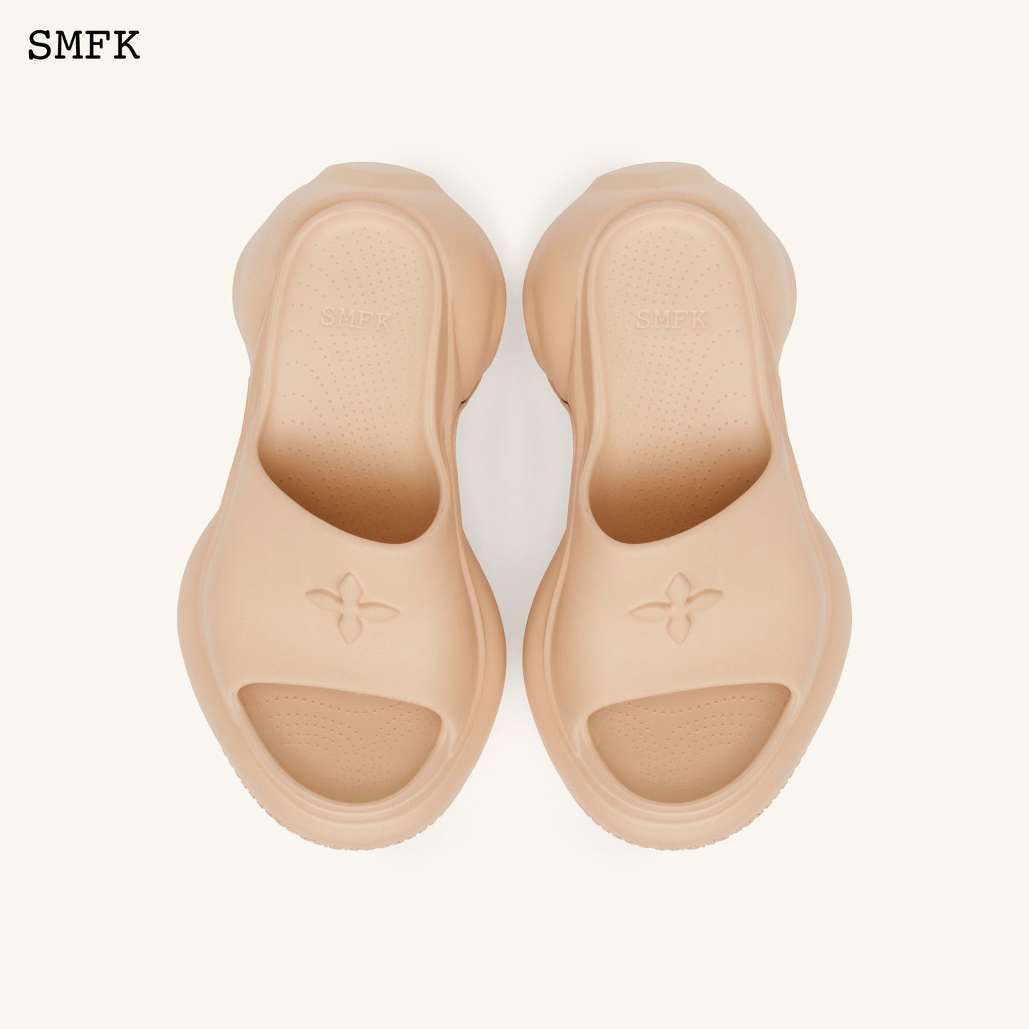COMPASS WAVE High-Heel Bumper Sandal Classic Nude