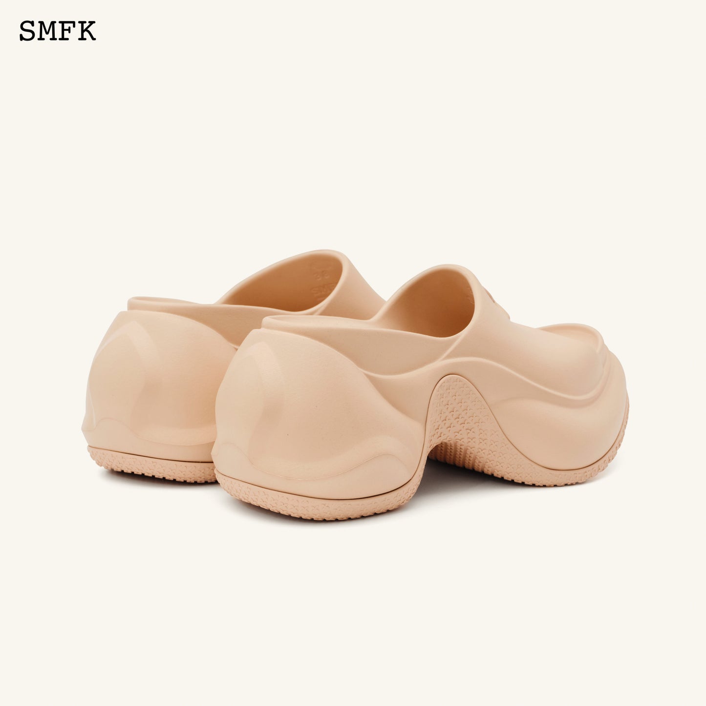 COMPASS WAVE High-Heel Bumper Sandal Classic Nude