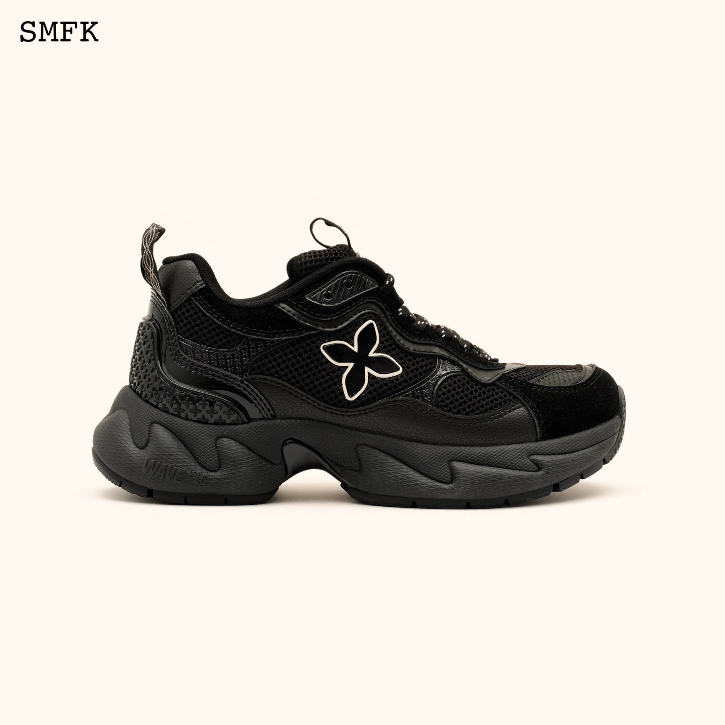 COMPASS WAVE Retro Jogging Shoes Dark Chocolate