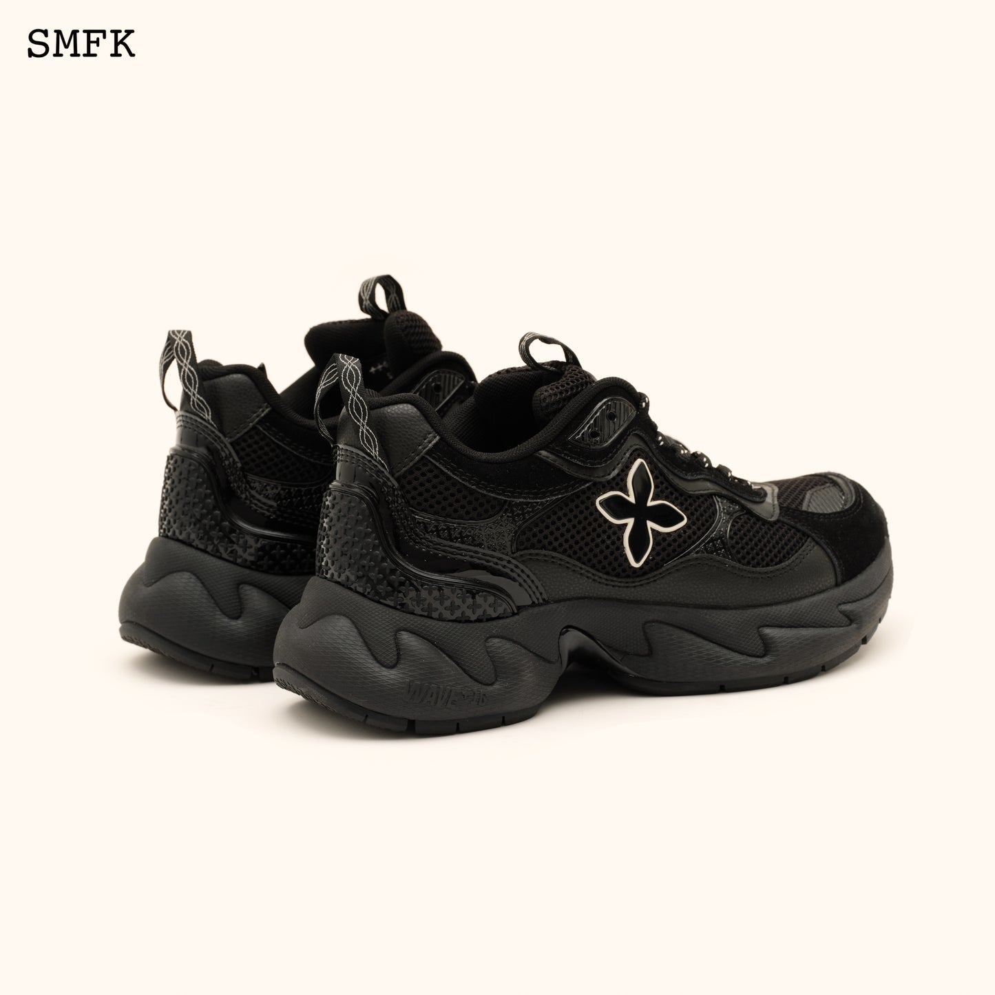 COMPASS WAVE Retro Jogging Shoes Dark Chocolate