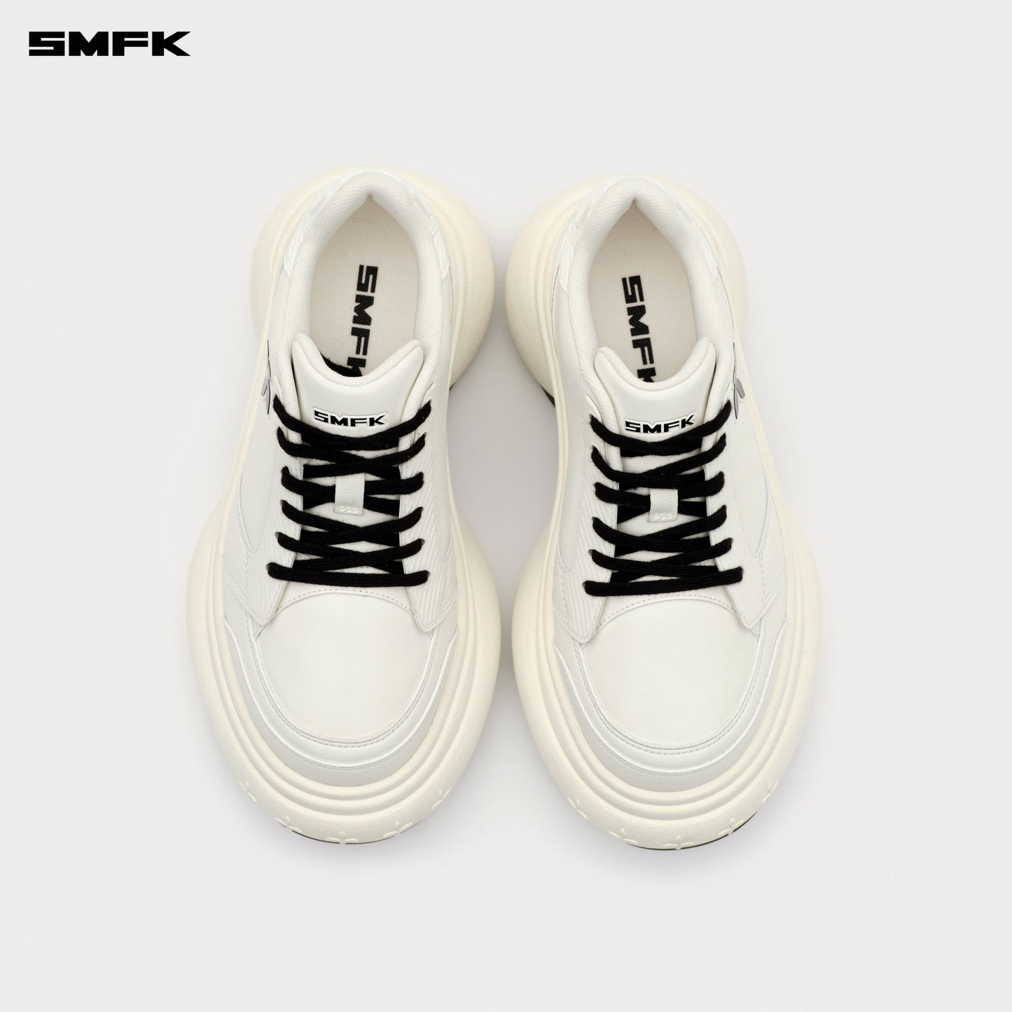 FUTURE RIPPLE High-heeled Sneakers Cream White