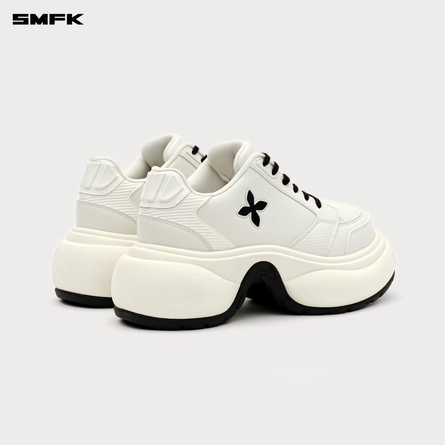 FUTURE RIPPLE High-heeled Sneakers Cream White