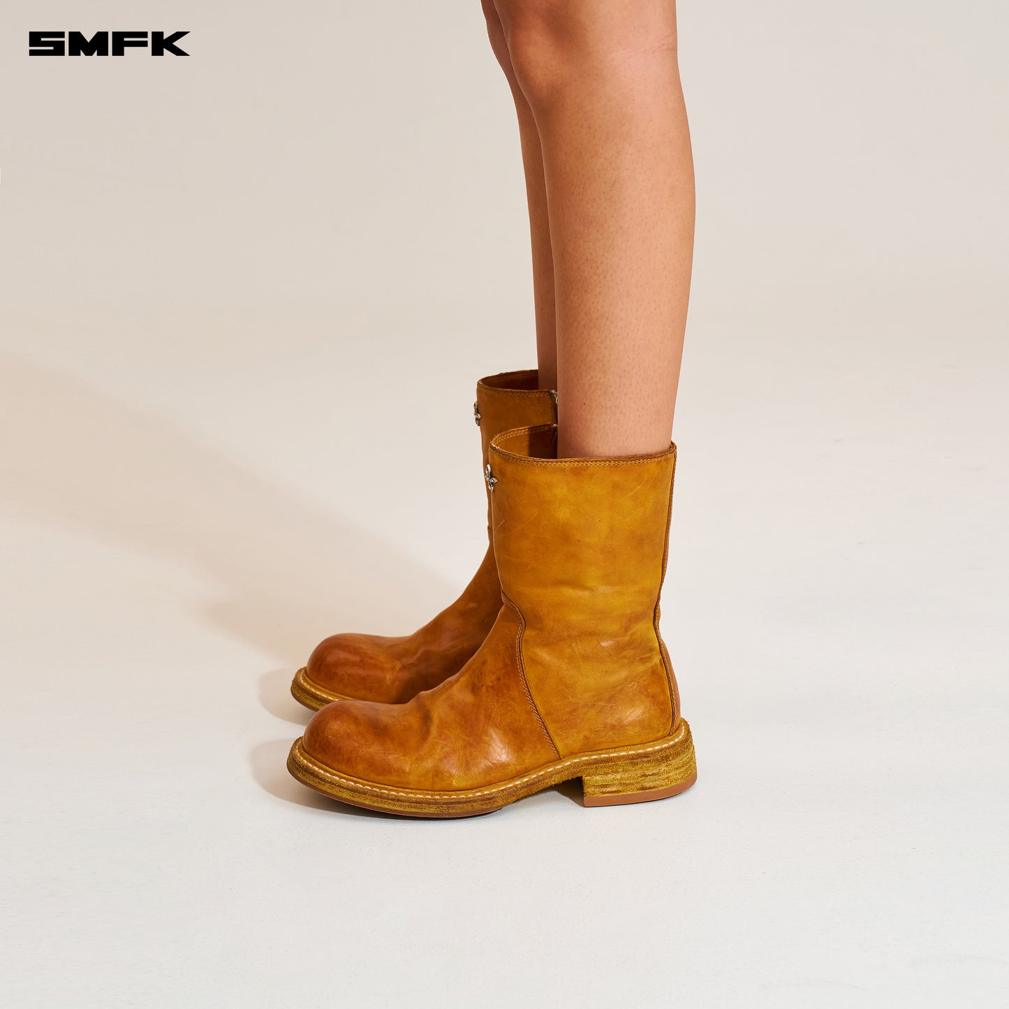 RAGE WILD ORIGIN GOODYEAR HORSE Tall Leather Rider Boots Golden Sun