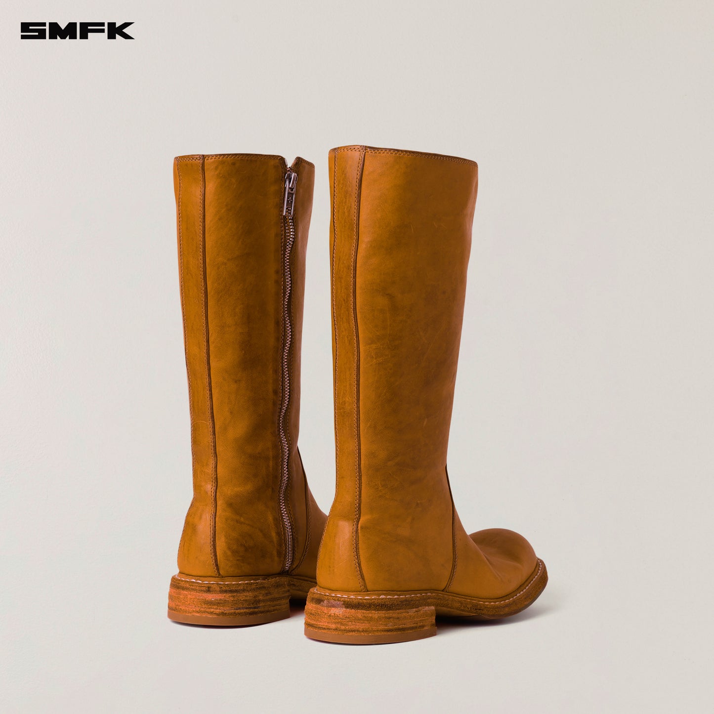 RAGE WILD ORIGIN GOODYEAR HORSE Leather Rider High Boots Golden Sun