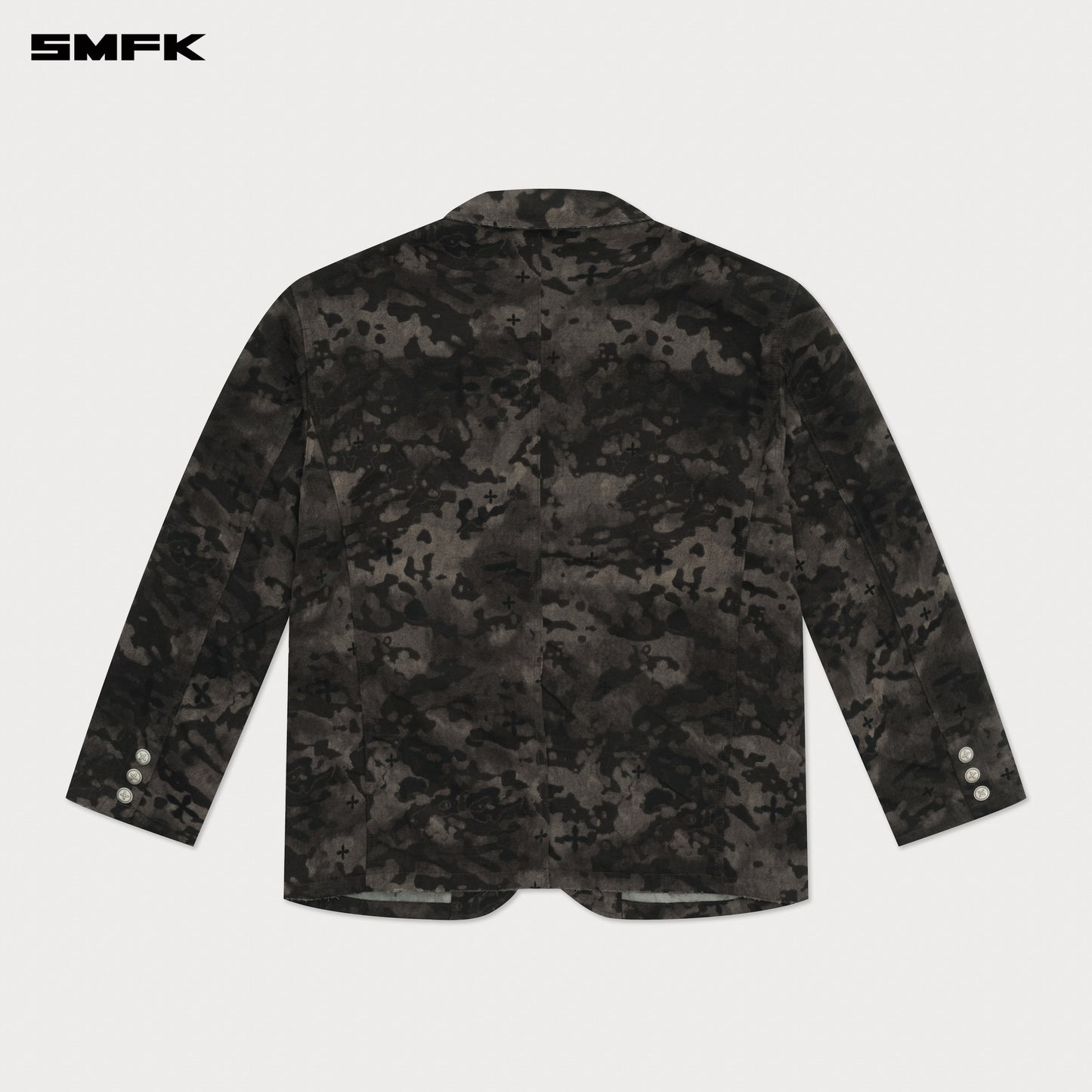 COMPASS Black Camouflage Garden Oversized Blazer Shadow Garden Camo