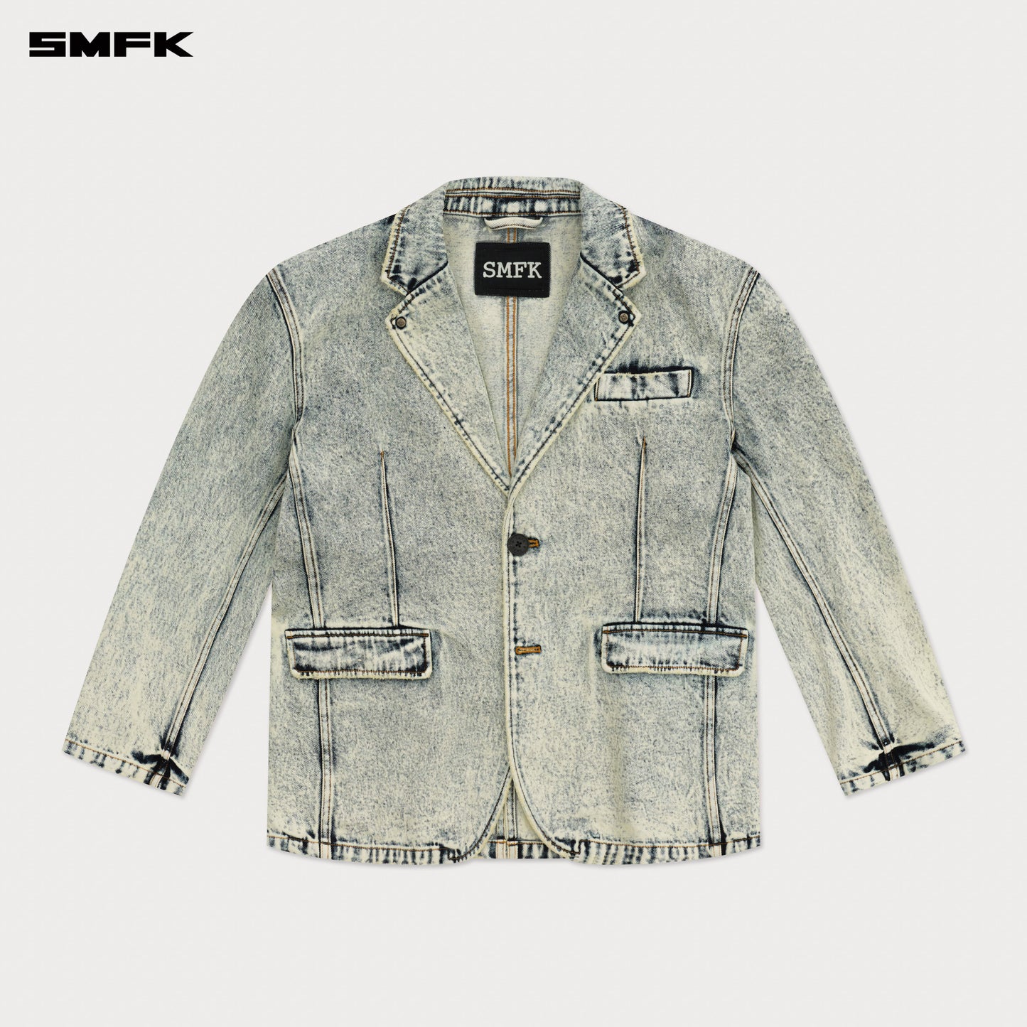 COMPASS Classic Denim Blazer Snow Blossom
