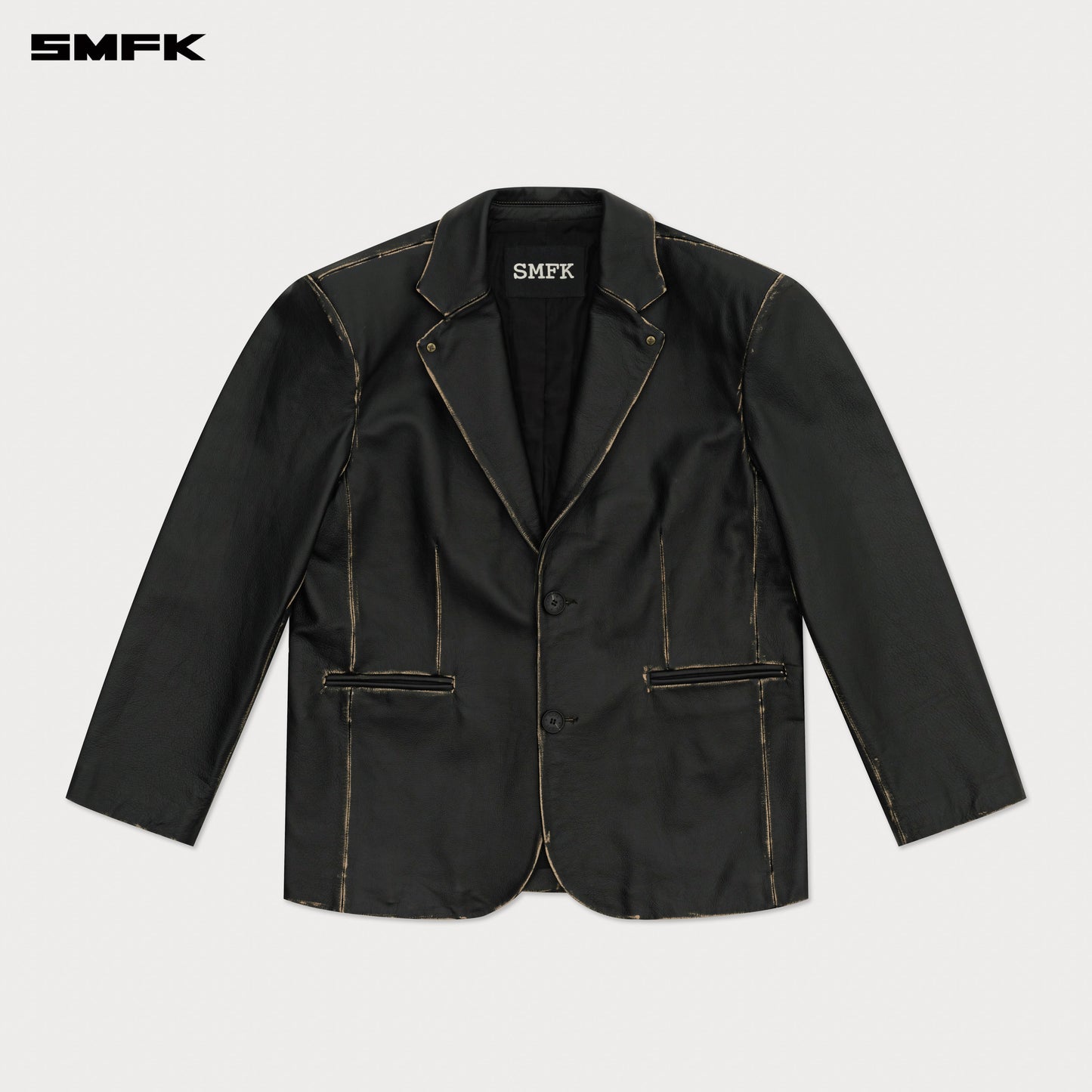 COMPASS WILD Brush-off Leather Blazer Wilderness Black